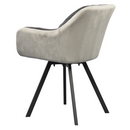 Forgó étkezőszék, szürke Velvet szövet, FLER