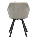 Forgó étkezőszék, szürke Velvet szövet, FLER