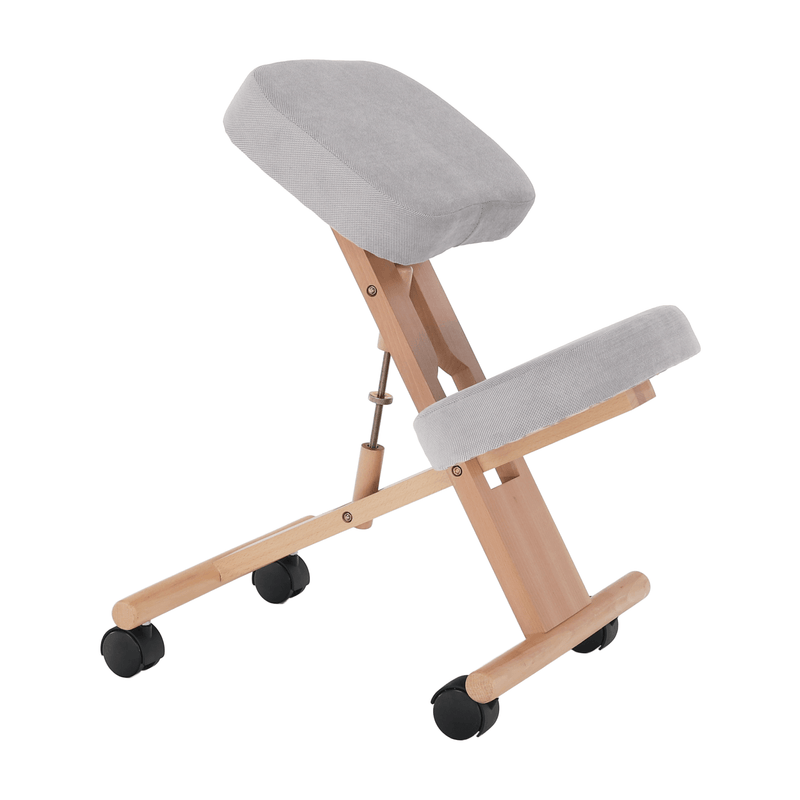Ergonomikus térdelőszék, szürkésbarna Taupe/bükkfa, FLONET