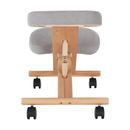 Ergonomikus térdelőszék, szürkésbarna Taupe/bükkfa, FLONET
