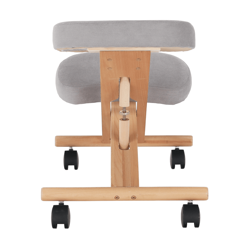 Ergonomikus térdelőszék, szürkésbarna Taupe/bükkfa, FLONET