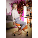 Ergonomikus térdelőszék, narancs/bükkfa, FLONET