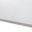 Étkezőasztal, fehér márvány/fekete, 121x71 cm, FLORENC TYP 1