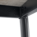 Étkezőasztal, fehér márvány/fekete, 121x71 cm, FLORENC TYP 1