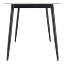 Étkezőasztal, fehér márvány/fekete, 121x71 cm, FLORENC TYP 1