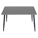 Étkezőasztal, szürke/fekete, 121x71 cm, FLORENC TYP 1