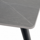 Étkezőasztal, szürke/fekete, 121x71 cm, FLORENC TYP 1