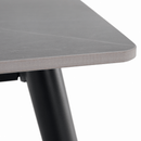 Étkezőasztal, szürke/fekete, 121x71 cm, FLORENC TYP 1
