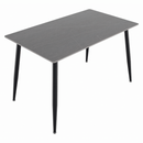 Étkezőasztal, szürke/fekete, 121x71 cm, FLORENC TYP 1