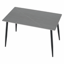 Étkezőasztal, szürke/fekete, 121x71 cm, FLORENC TYP 1