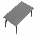 Étkezőasztal, szürke/fekete, 121x71 cm, FLORENC TYP 1