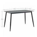 Étkezőasztal, szürke/fekete, 121x71 cm, FLORENC TYP 1