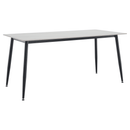 Étkezőasztal, fehér márvány/fekete, 160x80 cm, FLORENC TYP 2