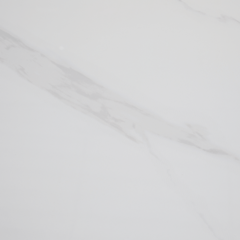 Étkezőasztal, fehér márvány/fekete, 160x80 cm, FLORENC TYP 2