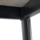 Étkezőasztal, fehér márvány/fekete, 160x80 cm, FLORENC TYP 2