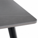 Étkezőasztal, szürke márvány/fekete, 160x80 cm, FLORENC TYP 2