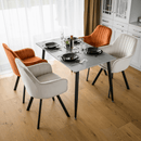 Étkezőasztal, szürke/fekete, 121x71 cm, FLORENC TYP 1