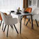 Étkezőasztal, szürke/fekete, 121x71 cm, FLORENC TYP 1