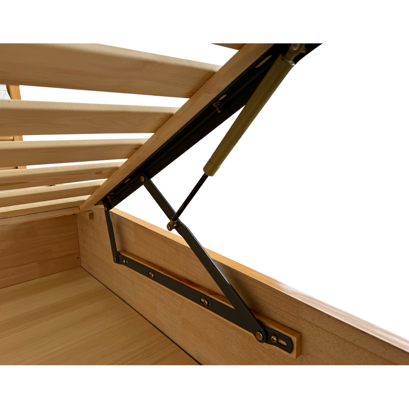 Franciaágy, 180x200, masszív fa, természetes, FLORENCIA