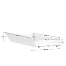 Fiókos konténer az ágy alá, 2 db-os szett, fehér, FLORENS