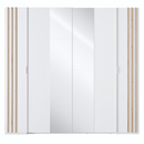 Szekrény, 2D, fehér/artisan tölgy, FLORENS