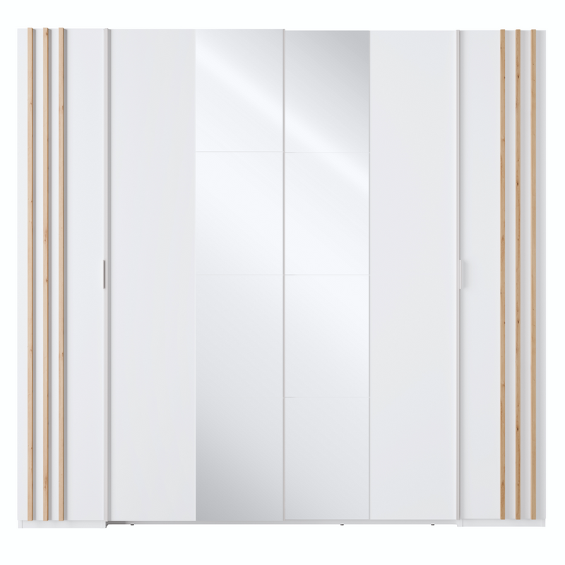 Szekrény, 2D, fehér/artisan tölgy, FLORENS