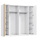 Szekrény, 2D, fehér/artisan tölgy, FLORENS