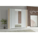 Szekrény, 2D, fehér/artisan tölgy, FLORENS