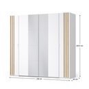 Hálószobai készlet, fehér/artisan tölgy, 160x200, FLORENS