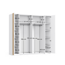 Szekrény, 2D, fehér/artisan tölgy, FLORENS