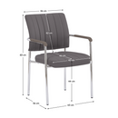 Tárgyalószék, szürkésbarna Taupe, ekobőr/króm, FLORIN