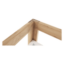 Sarokpolc, fehér/természetes bambusz, FONG