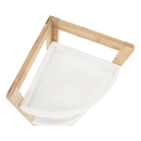 Sarokpolc, fehér/természetes bambusz, FONG