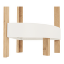 Sarokpolc, fehér/természetes bambusz, FONG