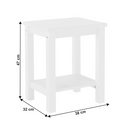 Éjjeliszekrény, masszív/fehér, FOSIL