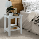 Éjjeliszekrény, masszív/fehér, FOSIL