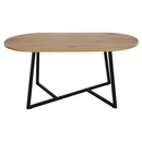 Dohányzóasztal, tölgy/fekete, FREMONT