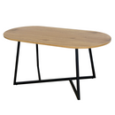 Dohányzóasztal, tölgy/fekete, FREMONT