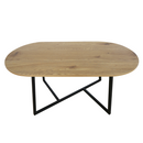 Dohányzóasztal, tölgy/fekete, FREMONT