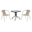 Kerti rakásolható szék, champagne, acél/műanyag, FRENY