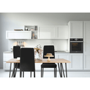 Étkezőasztal, tölgy/fekete, 150x80 cm, FRIADO