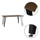 Étkezőasztal, tölgy/fekete, 150x80 cm, FRIADO