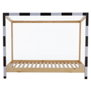 Montessori ágy, természetes/fehér/fekete, 90x200, FUTAL