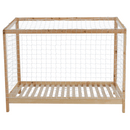 Montessori ágy, természetes/fehér/fekete, 90x200, FUTAL