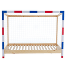 Montessori ágy, természetes/fehér/kék/piros, 90x200, FUTAL