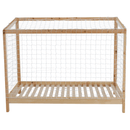 Montessori ágy, természetes/fehér/kék/piros, 90x200, FUTAL
