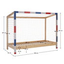 Montessori ágy, természetes/fehér/kék/piros, 90x200, FUTAL