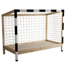 Montessori ágy, természetes/fehér/fekete, 90x200, FUTAL