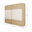 Hálószoba garnitúra (ágy 180x200 cm), tölgy sonoma/fehér, GABRIELA NEW