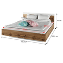 Hálószoba garnitúra (Ágy 180x200 cm), tölgy wotan/fehér, GABRIELA NEW